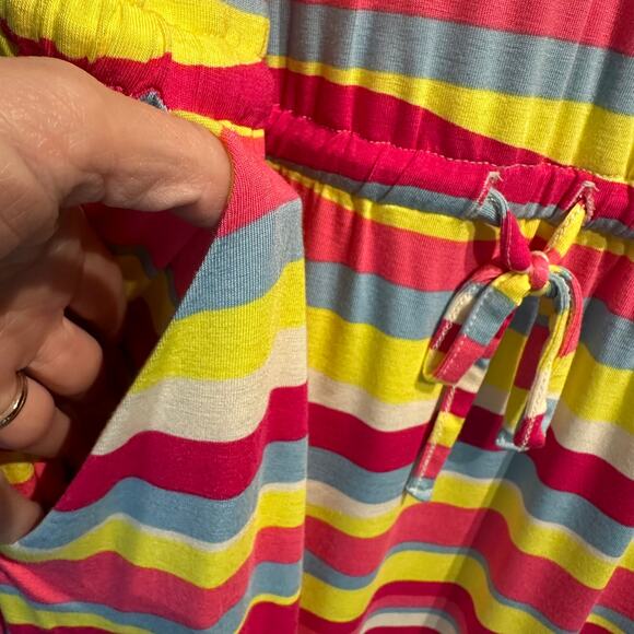 NWT Torrid Size 0 Large Super Soft Knit Dress with Pockets Striped Bright Colors - Picture 9 of 10